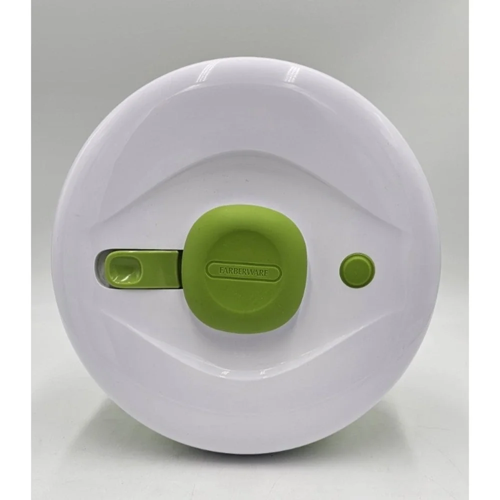 Farberware Pro Pump Salad Spinner Green Large Plastic Bowl Colander Locking Lid